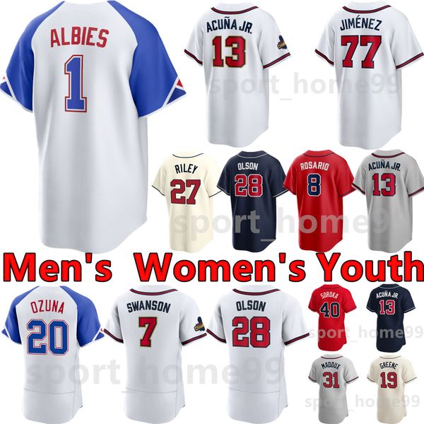 2023 custom 13 ronald acuna jr. jersey 27 austin riley 28 matt olson 1 ozzie albies 11 orlando arcia 23 michael harris ii 20 marcell ozuna 8, Blue;black
2023 custom 13 ronald acuna jr. jersey 27 austin riley 28 matt olson 1 ozzie albies 11 orlando arcia 23 michael harris ii 20 marcell ozuna 8, Blue;black