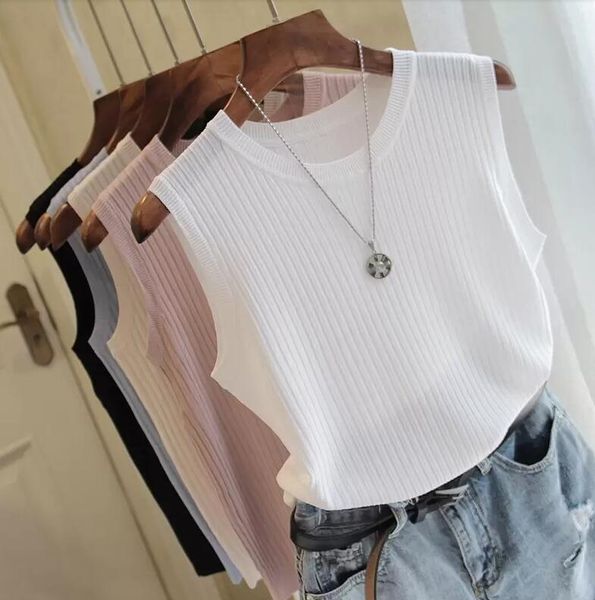 fashion woman blouse summer sleeveless blouse women o-neck knitted shirt women clothes womens and blouses, White
fashion woman blouse summer sleeveless blouse women o-neck knitted shirt women clothes womens and blouses, White