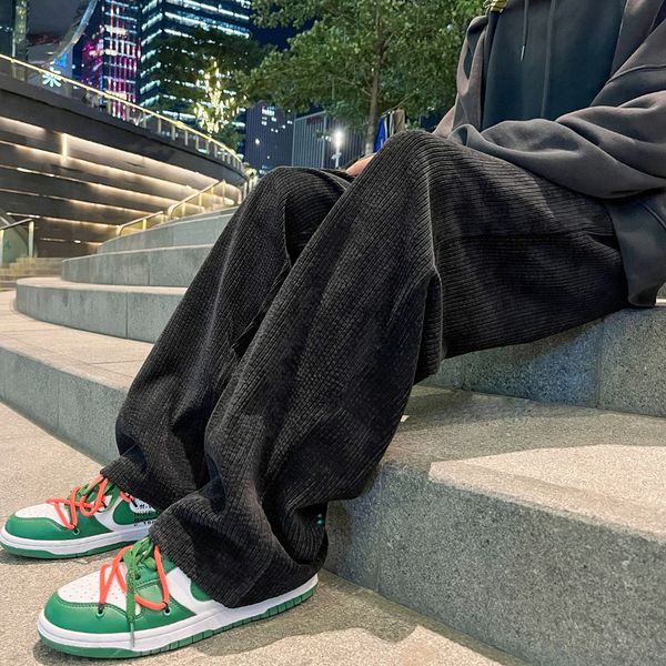 men s pants balck corduroy casual men winter autumn baggy stretch waist straight wide leg oversized drape outdoor sweatpants 230407, Black
men s pants balck corduroy casual men winter autumn baggy stretch waist straight wide leg oversized drape outdoor sweatpants 230407, Black