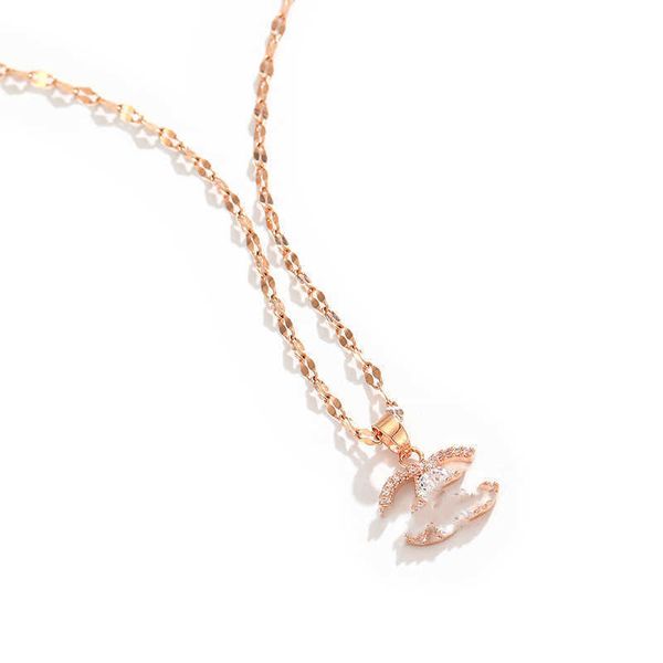 pendant necklaces strands strings steel double-c small fragrant wind inlaid diamond necklace women's 18k gold plated net red collar, Silver
pendant necklaces strands strings steel double-c small fragrant wind inlaid diamond necklace women's 18k gold plated net red collar, Silver