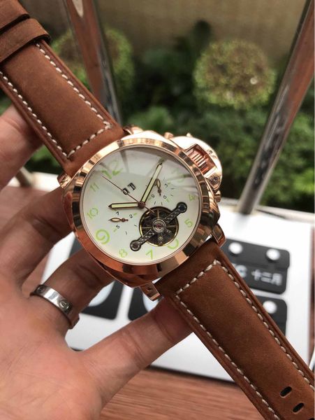 luxury men watch 44mm five needle flywheel automatic import five needle mechanical movement night light needle mineral anti blue light glass, Slivery;brown
luxury men watch 44mm five needle flywheel automatic import five needle mechanical movement night light needle mineral anti blue light glass, Slivery;brown