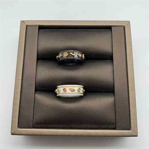 ring black and white ceramic star color diamond fashion personality trend couple ring girl factory direct sales 50% off, Silver
ring black and white ceramic star color diamond fashion personality trend couple ring girl factory direct sales 50% off, Silver
