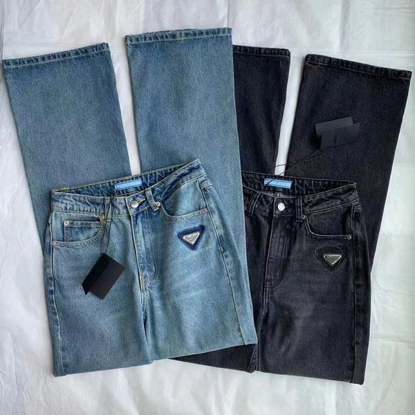 designer women's jeans luxury triangle umbrella pants fashion retro wash slim straight casual pants, Blue
designer women's jeans luxury triangle umbrella pants fashion retro wash slim straight casual pants, Blue