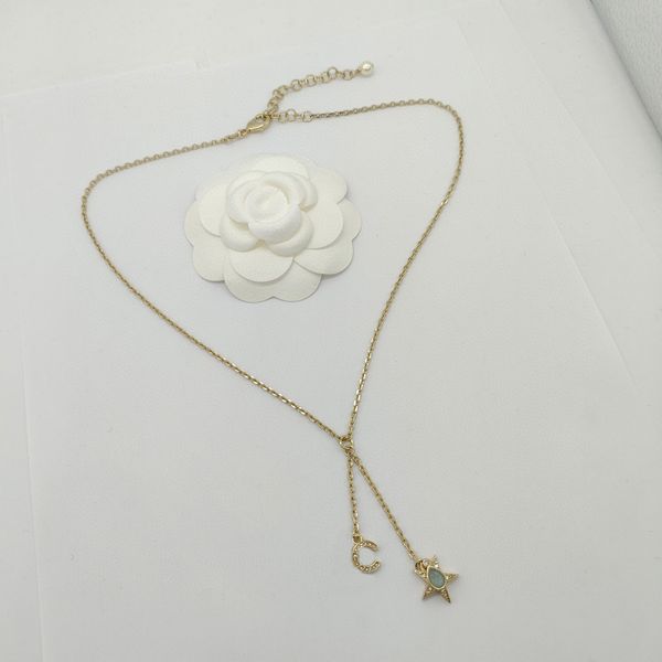 2023 luxury quality charm pendant necklace with diamond and star shape have box stamp in 18k gold plated ps7798a, Golden
2023 luxury quality charm pendant necklace with diamond and star shape have box stamp in 18k gold plated ps7798a, Golden