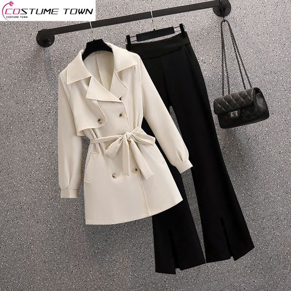 women s two piece pants 2023 spring and summer bow thin jacket blazer casual flare two piece elegant women suit office outfits 230407, White
women s two piece pants 2023 spring and summer bow thin jacket blazer casual flare two piece elegant women suit office outfits 230407, White