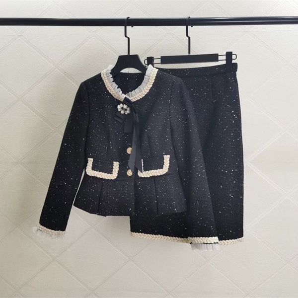 two piece dress women's fashion tweed two-piece set autumn/winter bowknot diamond jacket jackethigh waist pencil skirt set 230407, White
two piece dress women's fashion tweed two-piece set autumn/winter bowknot diamond jacket jackethigh waist pencil skirt set 230407, White