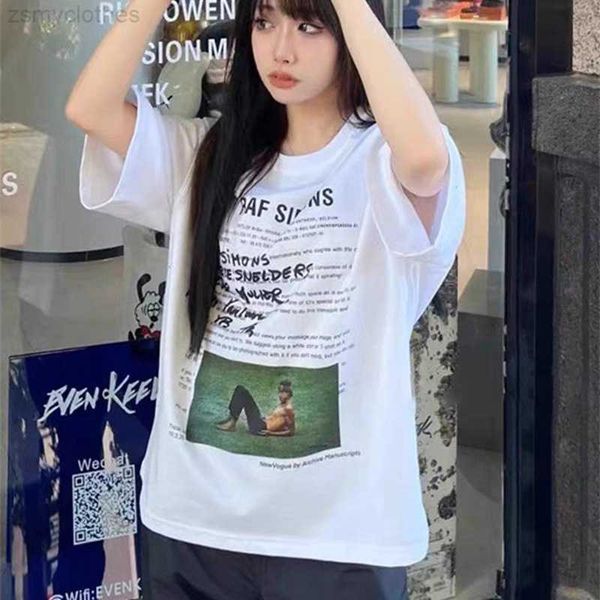 men's t-shirts raf simons spring and summer figures p printed cotton round neck loose men's and women's short-sleeved t-shirt, White;black
men's t-shirts raf simons spring and summer figures p printed cotton round neck loose men's and women's short-sleeved t-shirt, White;black