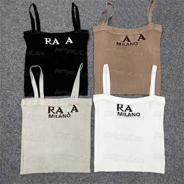 prad womens knit t shirts letters knitted sling tanks ins street style knits bottoming, Black
prad womens knit t shirts letters knitted sling tanks ins street style knits bottoming, Black