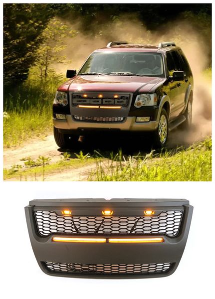offroad exterior parts front grill racing grills upper grid w/emblem fit for ford explorer 2006-2010 bumper grille w/led lights
offroad exterior parts front grill racing grills upper grid w/emblem fit for ford explorer 2006-2010 bumper grille w/led lights