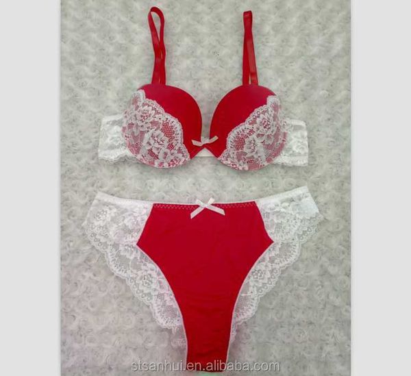 high fashion style red match white lace ladies bra panty set womens briefs, Red;black
high fashion style red match white lace ladies bra panty set womens briefs, Red;black