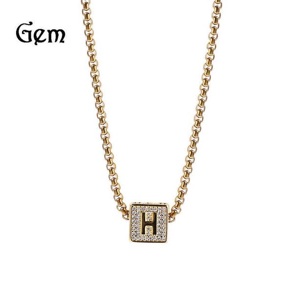 hip-hop new 26 english letters square gold pendant necklace fashion letters pendant accessories 0506, Silver
hip-hop new 26 english letters square gold pendant necklace fashion letters pendant accessories 0506, Silver