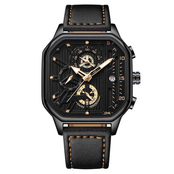 new large dial skeleton calendar men's watch luminous 42mm black men's quartz watch, Slivery;black
new large dial skeleton calendar men's watch luminous 42mm black men's quartz watch, Slivery;black