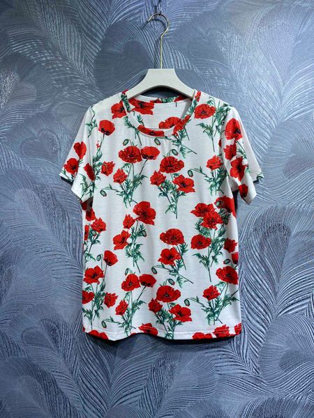 women's t-shirt designer printed t-shirt french fashion heavy work beaded short sleeve new versatile, White
women's t-shirt designer printed t-shirt french fashion heavy work beaded short sleeve new versatile, White