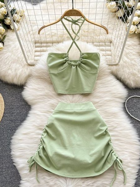 two piece dress women skirt sets summer hollow out halter skirt ladies fashion high street solid two piece set female outfits 230407, White
two piece dress women skirt sets summer hollow out halter skirt ladies fashion high street solid two piece set female outfits 230407, White