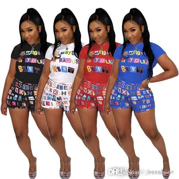 2023 summer clothing designer womens tracksuits two piece set letter print short sleeve shorts 2 piece outfits sportwear, Gray
2023 summer clothing designer womens tracksuits two piece set letter print short sleeve shorts 2 piece outfits sportwear, Gray