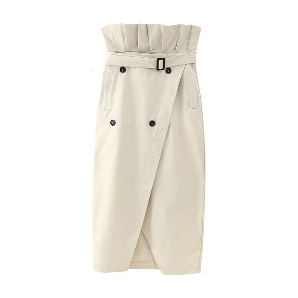 skirt fashion solid front slit midi skirt with belt vintage side pockets high waist folds female chic lady mujer 230407, Black
skirt fashion solid front slit midi skirt with belt vintage side pockets high waist folds female chic lady mujer 230407, Black