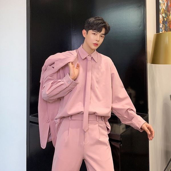 men s casual shirts men long sleeve vintage fashion tie collar loose pink male streetwear hip hop party dress stage costumes 230407, White;black
men s casual shirts men long sleeve vintage fashion tie collar loose pink male streetwear hip hop party dress stage costumes 230407, White;black