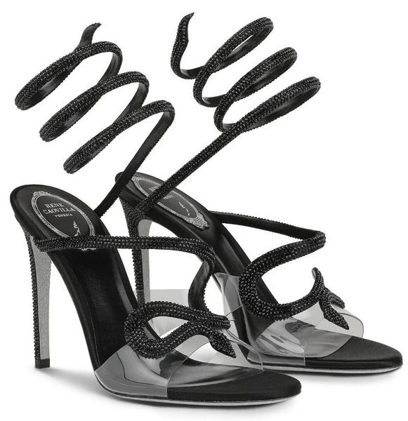 summer luxury brand snake wrapped strap sandals shoes renecaovilla crystal-encrusted high heels pvc party wedding walking eu35-43, Black
summer luxury brand snake wrapped strap sandals shoes renecaovilla crystal-encrusted high heels pvc party wedding walking eu35-43, Black