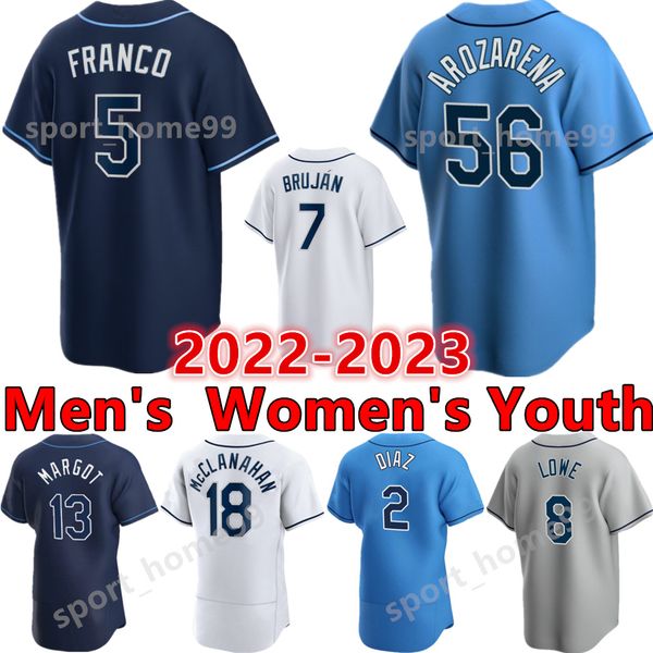 2023 custom 5 wander franco jersey 56 randy arozarena 2 yandy diaz 17 isaac paredes 15 josh lowe 43 harold ramirez 55 luke raley 8 brandon, Blue;black
2023 custom 5 wander franco jersey 56 randy arozarena 2 yandy diaz 17 isaac paredes 15 josh lowe 43 harold ramirez 55 luke raley 8 brandon, Blue;black