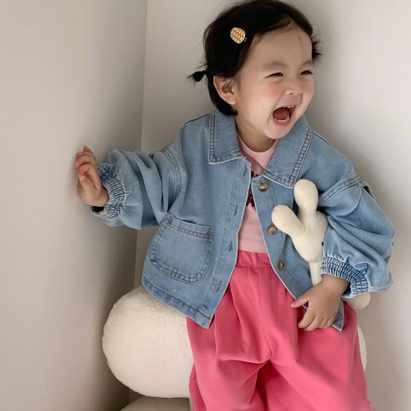 jackets children s clothing wear girl s denim jacket 2023 spring korean stylechildren s short cardigan 230407, Blue;gray
jackets children s clothing wear girl s denim jacket 2023 spring korean stylechildren s short cardigan 230407, Blue;gray