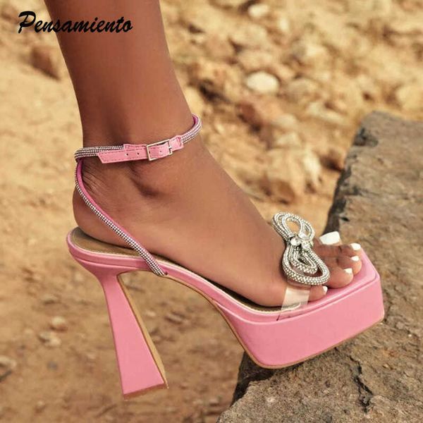 slippers ins style rhinestones bowknot women sandals fashion square toe platform wedges high heels gladiator summer chunky shoes, Black 
slippers ins style rhinestones bowknot women sandals fashion square toe platform wedges high heels gladiator summer chunky shoes, Black