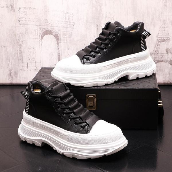 men's youth new fashionthick sole shoes heightening leisure shoes round head lace-up shoes men's ankle boots d2h15, Black
men's youth new fashionthick sole shoes heightening leisure shoes round head lace-up shoes men's ankle boots d2h15, Black