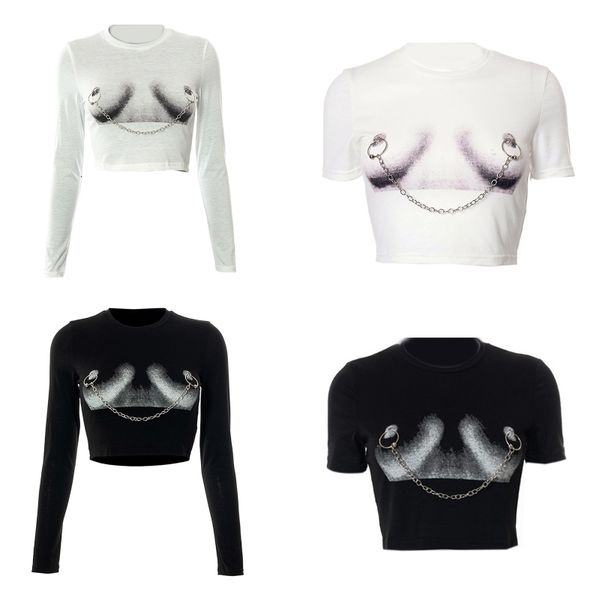 womens tshirt women shortlong sleeve crewneck tshirt harajuku punk funny nipple graphic print crop with nipplerings chain casual slim 230406, White
womens tshirt women shortlong sleeve crewneck tshirt harajuku punk funny nipple graphic print crop with nipplerings chain casual slim 230406, White