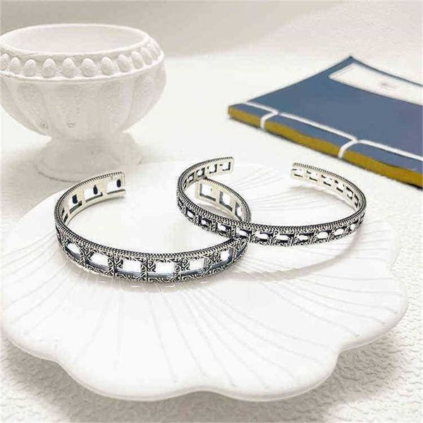 bracelet silver hollow out carved pattern bracelet wide and narrow version letter used hand decoration fashion couple factory direct sales 5, Black
bracelet silver hollow out carved pattern bracelet wide and narrow version letter used hand decoration fashion couple factory direct sales 5, Black