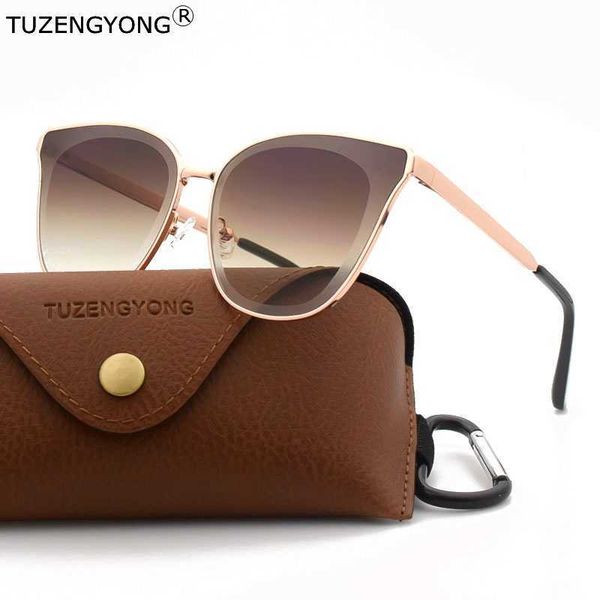 sunglasses tuzengyong 2022 new cat eye sunglasses metal frame glasses brand design lady fashion gradient sun glasses uv400 to prevent glare, White;black
sunglasses tuzengyong 2022 new cat eye sunglasses metal frame glasses brand design lady fashion gradient sun glasses uv400 to prevent glare, White;black