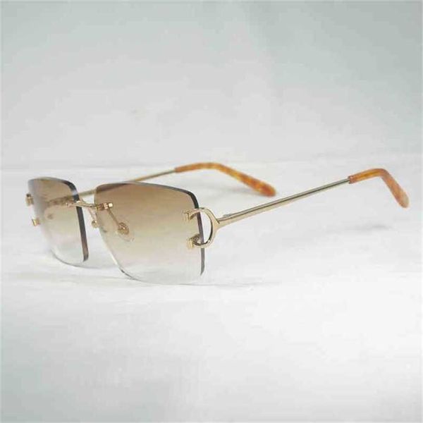 2023 designer glasses new vintage rimless square c wire sunglasses men oculos shadow metal frame gafas women for beaching driving 01, White;black
2023 designer glasses new vintage rimless square c wire sunglasses men oculos shadow metal frame gafas women for beaching driving 01, White;black