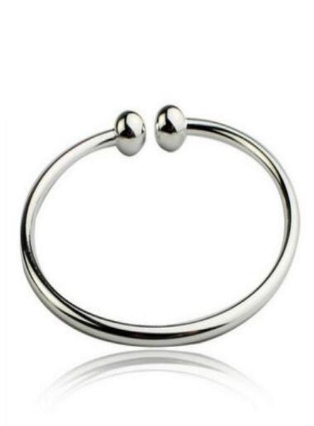 double ball silver bracelet women open bangle cuff wristband hand cuffs 925 sterling silver bracelets7187707, Black
double ball silver bracelet women open bangle cuff wristband hand cuffs 925 sterling silver bracelets7187707, Black