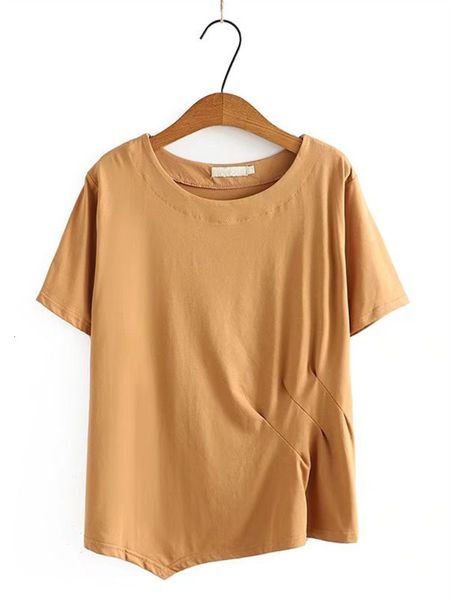 women's t-shirt plus size summer short sleeve t-shirt crew neckline left bottom fold panel t-shirt large thin xl-4xl 230407, White
women's t-shirt plus size summer short sleeve t-shirt crew neckline left bottom fold panel t-shirt large thin xl-4xl 230407, White