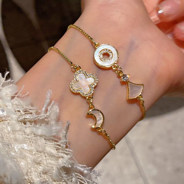 

new 2023 luxury Vans bracelets designer Bracelet colver jewelry 18k gold plated chains metal cleefly Charm for girls Chrismas party Holiday gift