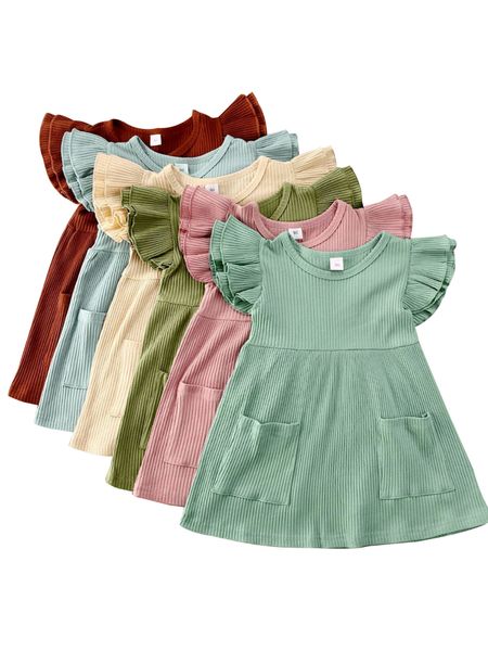 girl's dresses baby summer clothing 1-4y children's baby girls cute dress knitted lace dress ruffled sleeve pockets a-line dress s, Red;yellow
girl's dresses baby summer clothing 1-4y children's baby girls cute dress knitted lace dress ruffled sleeve pockets a-line dress s, Red;yellow