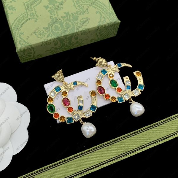 fashion charm earrings color diamond jewel earrings hanging pearl jewelry earrings with box quality, Golden
fashion charm earrings color diamond jewel earrings hanging pearl jewelry earrings with box quality, Golden