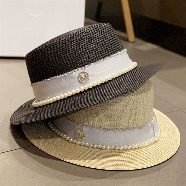 hepburn style sun straw hats women diamond pearl hats caps sun protection hat holiday summer beach hat, Blue;gray
hepburn style sun straw hats women diamond pearl hats caps sun protection hat holiday summer beach hat, Blue;gray