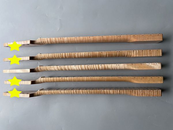 new tiger flame maple guitar neck 21fret 25.5 inch dot inlay gloss paint 
new tiger flame maple guitar neck 21fret 25.5 inch dot inlay gloss paint