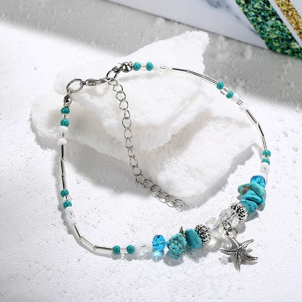 anklets simple starfish pendant beach anklets for women bohemian stone beads foot chain vintage summer jewelry holiday gifts aa230406, Red;blue
anklets simple starfish pendant beach anklets for women bohemian stone beads foot chain vintage summer jewelry holiday gifts aa230406, Red;blue