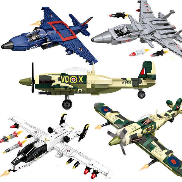 kits military aircraft army attack building blocks ww2 weapon spitfire fighter jet a10 j15 model construction toys for kids p230407
kits military aircraft army attack building blocks ww2 weapon spitfire fighter jet a10 j15 model construction toys for kids p230407