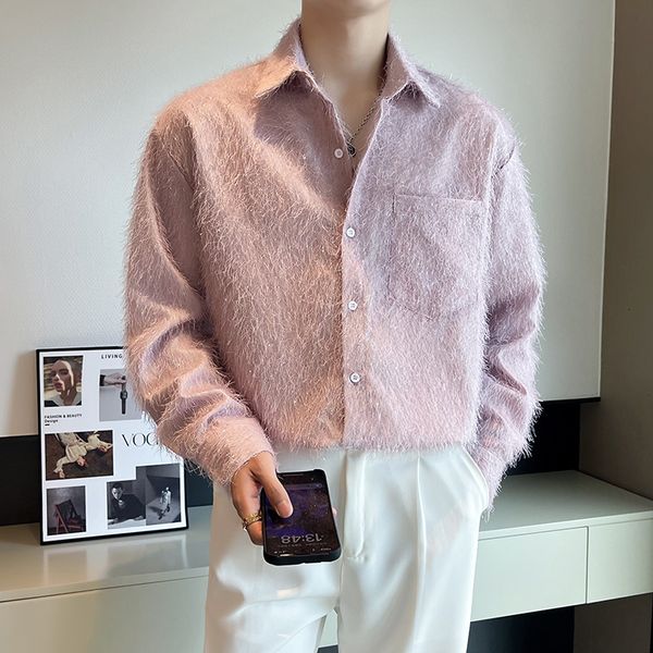 men s casual shirts autumn long sleeve men slim fashion social mens dress korean green pink plush business 230407, White;black
men s casual shirts autumn long sleeve men slim fashion social mens dress korean green pink plush business 230407, White;black