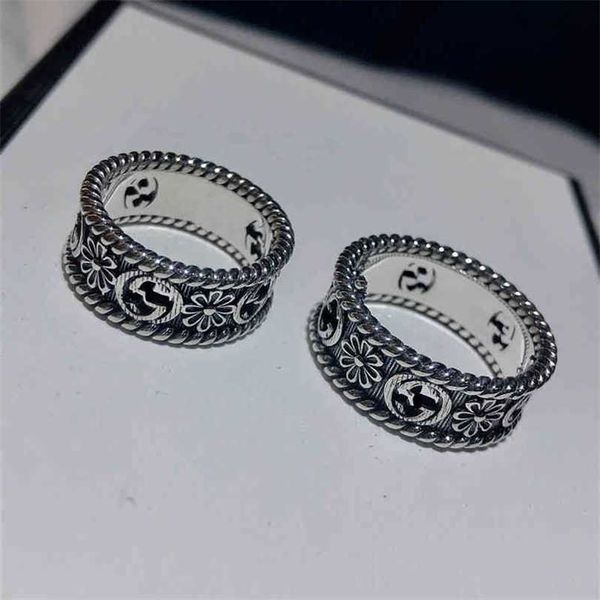 ring carved hollow carved pair ring made of old daisy flower couple ring factory direct sales 50% off, Silver
ring carved hollow carved pair ring made of old daisy flower couple ring factory direct sales 50% off, Silver