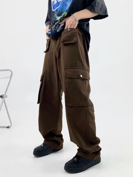 men's pants european and american retro casual overall men's street fashion ins niche design multiple pockets loose and straight 2, Black
men's pants european and american retro casual overall men's street fashion ins niche design multiple pockets loose and straight 2, Black