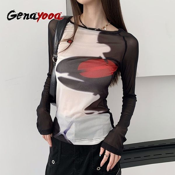 womens tshirt genayooa patchwork see through mesh spring summer t shirt women long sleeve y2k streetwear design tee shirt egirl 2000s 23040, White
womens tshirt genayooa patchwork see through mesh spring summer t shirt women long sleeve y2k streetwear design tee shirt egirl 2000s 23040, White