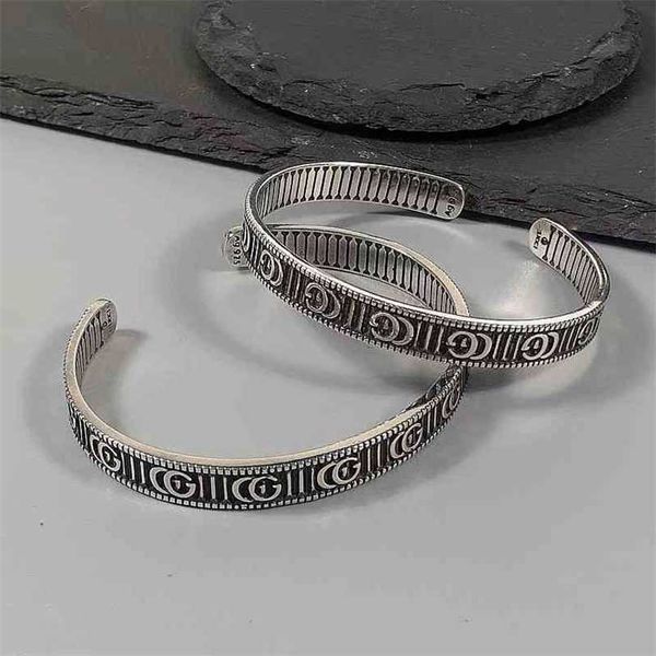 bracelet sterling silver old stripe gear bracelet women's fashion versatile couple open bracelet factory direct sales 50% off, Black
bracelet sterling silver old stripe gear bracelet women's fashion versatile couple open bracelet factory direct sales 50% off, Black