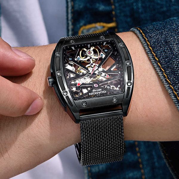 luxury milles 2021 guanqin swiss men's watch hollow mechanical watch fully automatic hollow square richards men's watch ayw, Slivery;black
luxury milles 2021 guanqin swiss men's watch hollow mechanical watch fully automatic hollow square richards men's watch ayw, Slivery;black