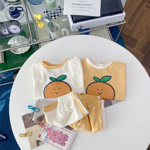 clothing sets infant baby cartoon set girl cute orange print t shirt loose pullover and solid soft cotton shorts boys summer suit 230407, White
clothing sets infant baby cartoon set girl cute orange print t shirt loose pullover and solid soft cotton shorts boys summer suit 230407, White