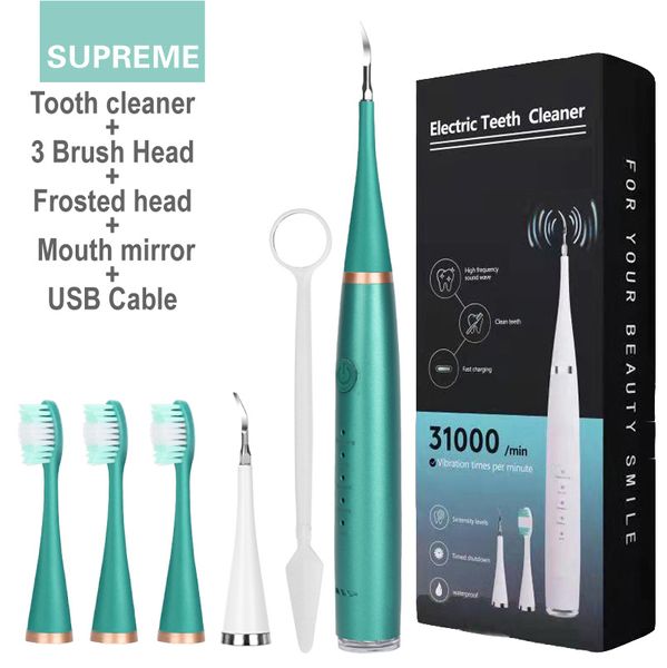 Image of Electric tooth cleaner 6-in-1 electric toothbrush set portable calculus removal teeth cleaning and beauty instrument