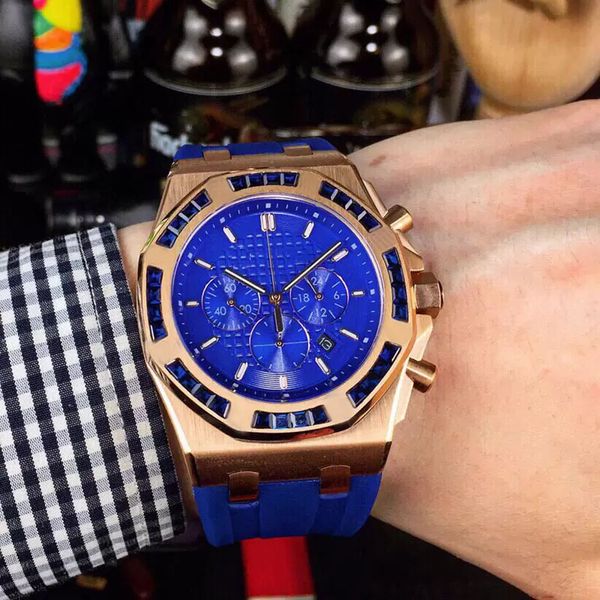 mens watches quartz movement watch 42mm fashion business wristwatches montre de luxe gifts for men blue wristwatch, Slivery;brown
mens watches quartz movement watch 42mm fashion business wristwatches montre de luxe gifts for men blue wristwatch, Slivery;brown