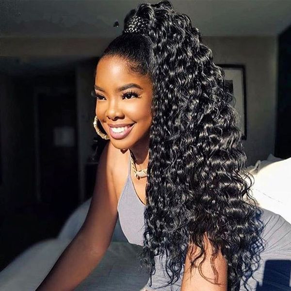 long high curly ponytail hairstyle deep wave drawstring ponytail hairpiece 100g-160g clip in brazilian hair ponytail extension jet black col
long high curly ponytail hairstyle deep wave drawstring ponytail hairpiece 100g-160g clip in brazilian hair ponytail extension jet black col