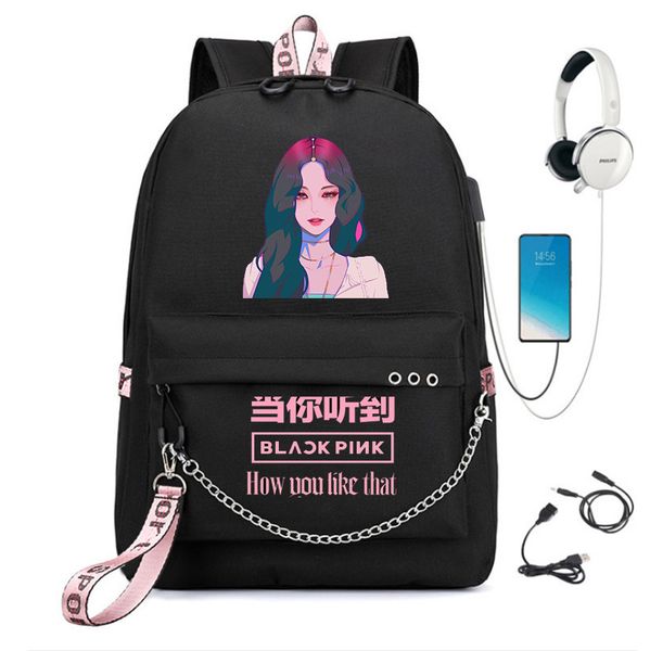 school bags fashion black backpacks pink girls travel lapchain backpack headphone usb port 230407
school bags fashion black backpacks pink girls travel lapchain backpack headphone usb port 230407